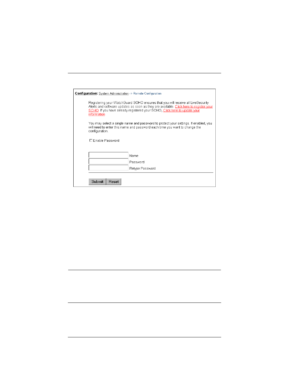 Default factory settings | WatchGuard Technologies WatchGuard SOHO and SOHO | tc User Manual | Page 35 / 80