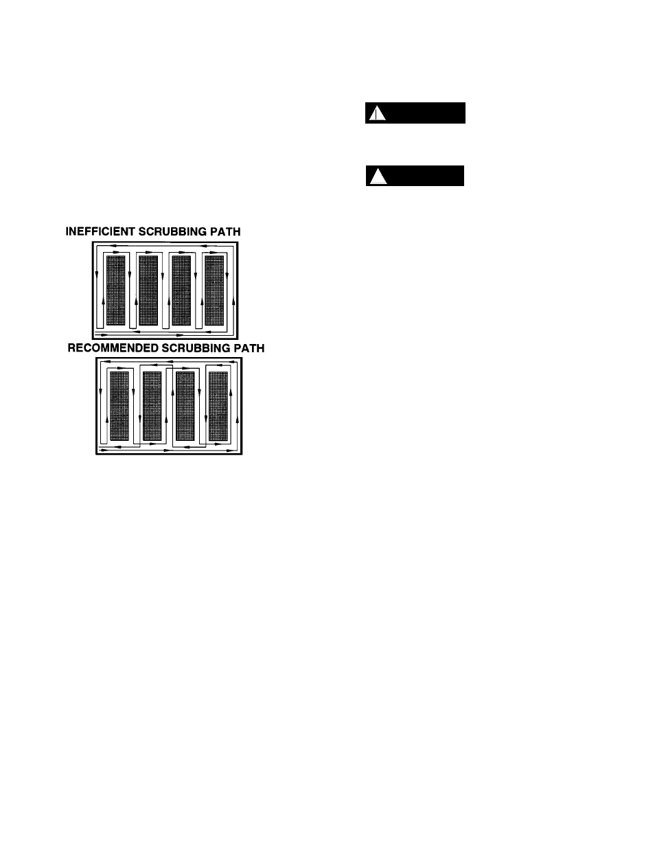 Machine operation, Caution ! warning | Windsor Walk Behind Scrubber SCEX326 User Manual | Page 17 / 32