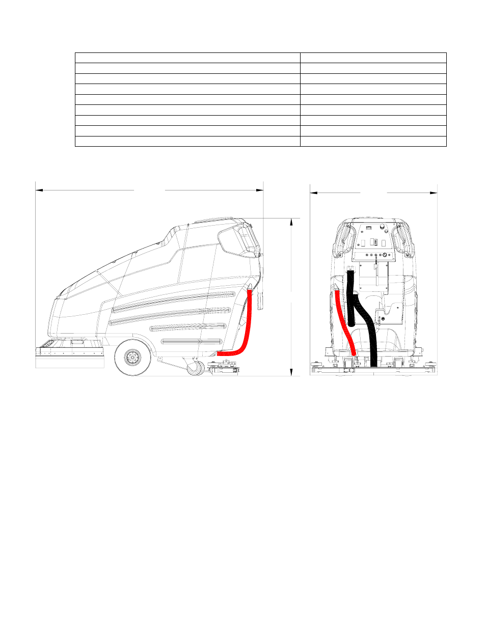 Technical specifications | Windsor Walk Behind Scrubber 10052330 User Manual | Page 9 / 33