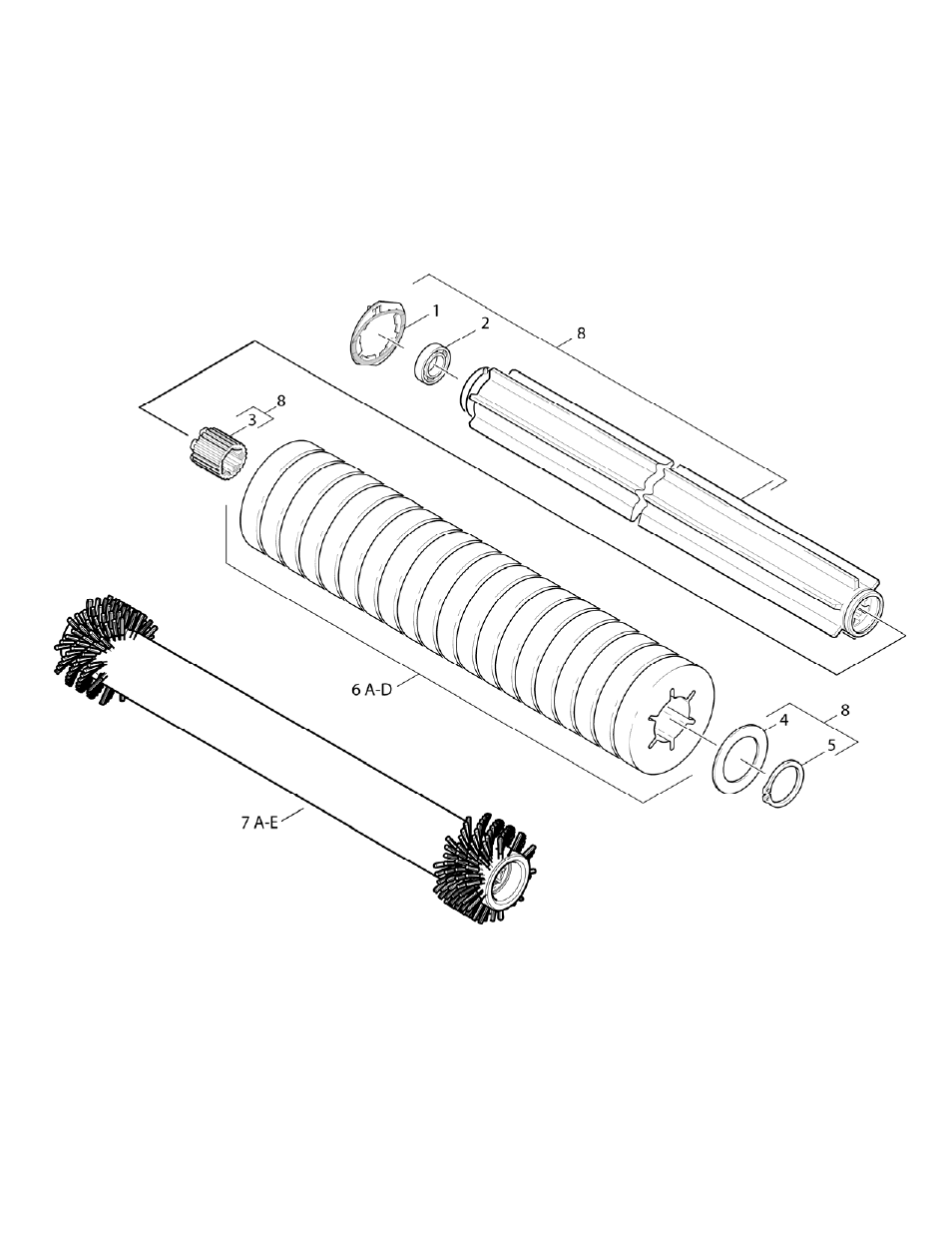 Scrub brush/pad-cylindrical | Windsor Chariot Scrubber 10061160 User Manual | Page 74 / 144