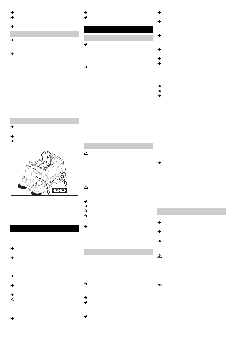 Parada cuidados y mantenimiento | Windsor Sweeper RRB 360 User Manual | Page 49 / 60