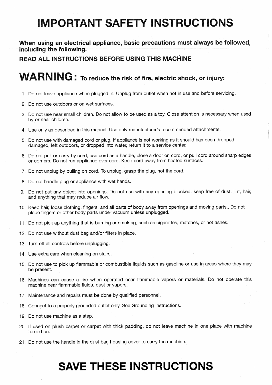 Windsor Versamatic Plus 10120380 User Manual | Page 2 / 22