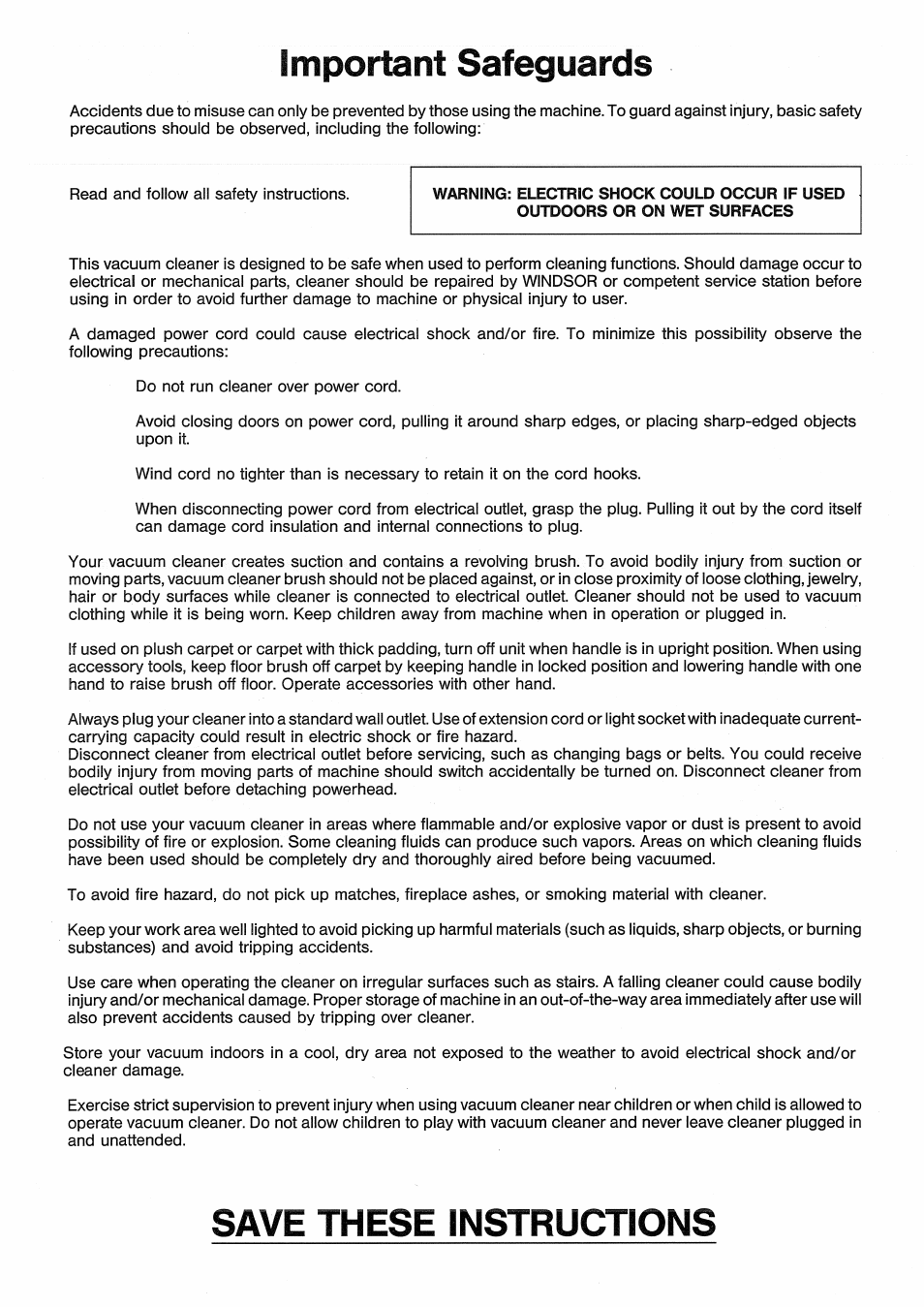 Windsor Versamatic Plus 10120380 User Manual | Page 6 / 22