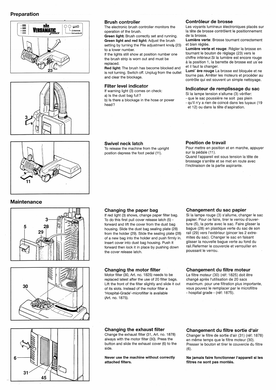 Windsor Versamatic Plus 10120380 User Manual | Page 9 / 22