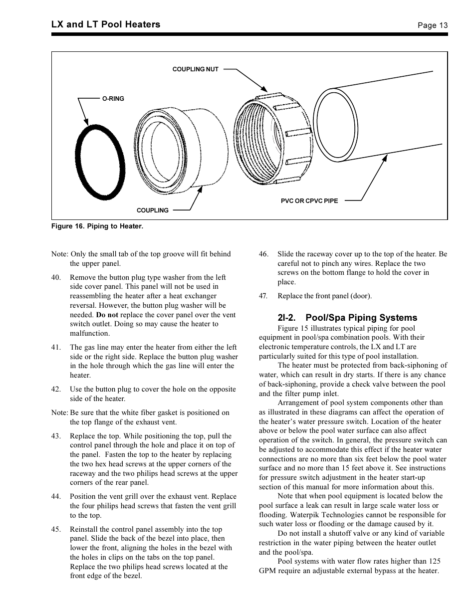 Waterpik Technologies pool/spa heater User Manual | Page 15 / 32