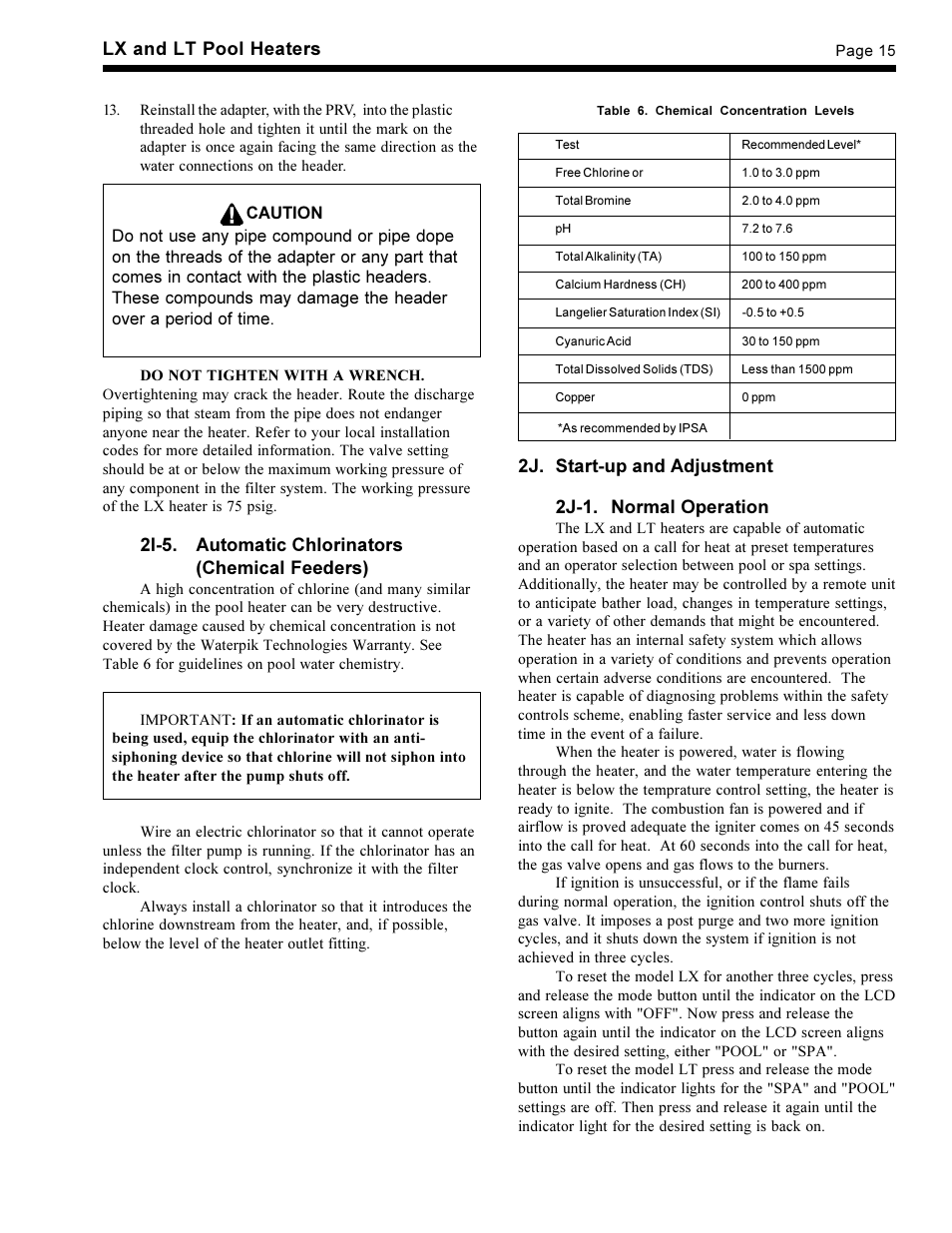 Waterpik Technologies pool/spa heater User Manual | Page 17 / 32