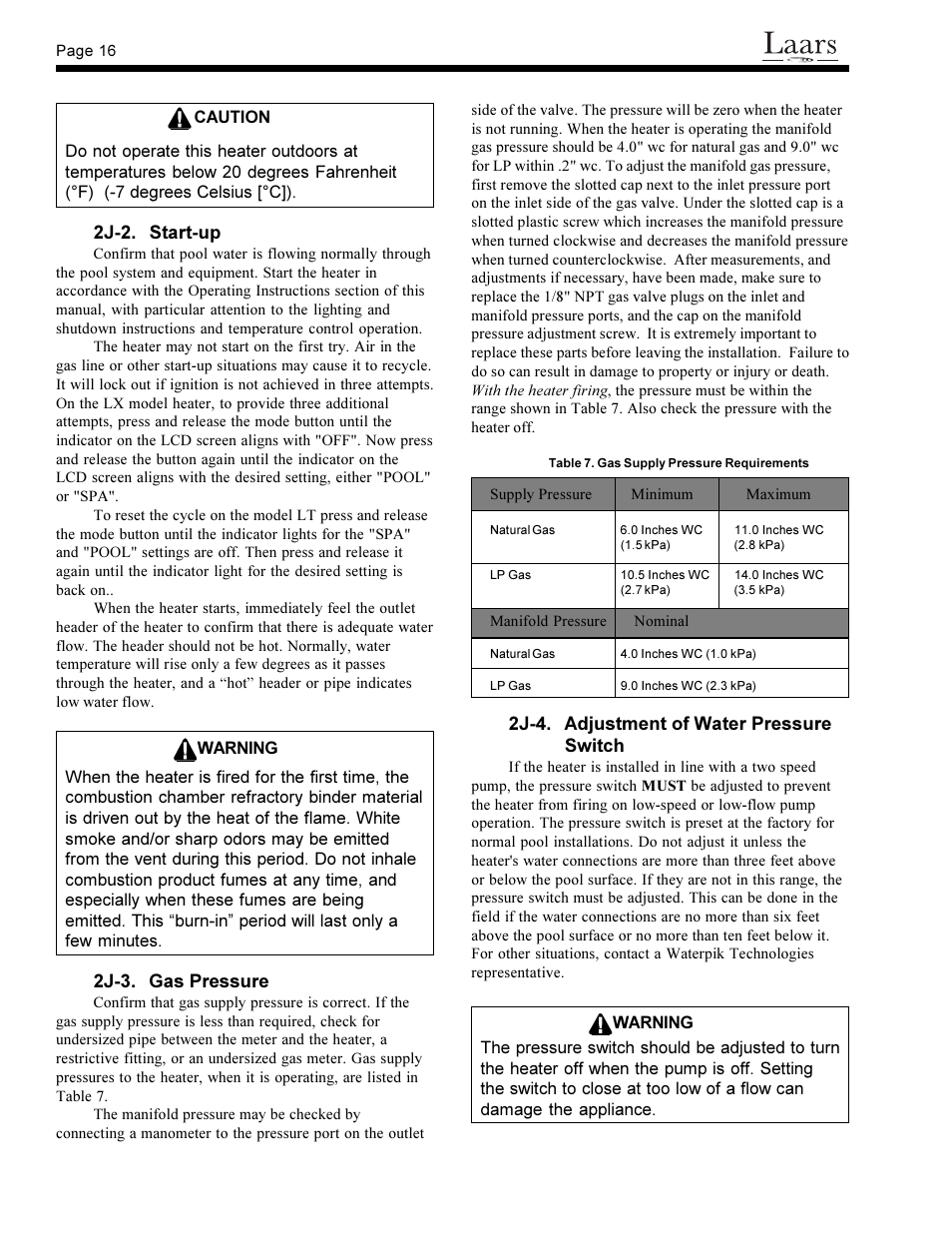 Waterpik Technologies pool/spa heater User Manual | Page 18 / 32