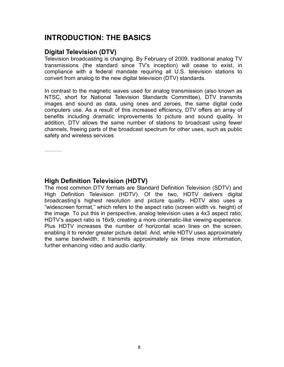 Introduction: the basics | Westinghouse SK-16H120S User Manual | Page 10 / 46