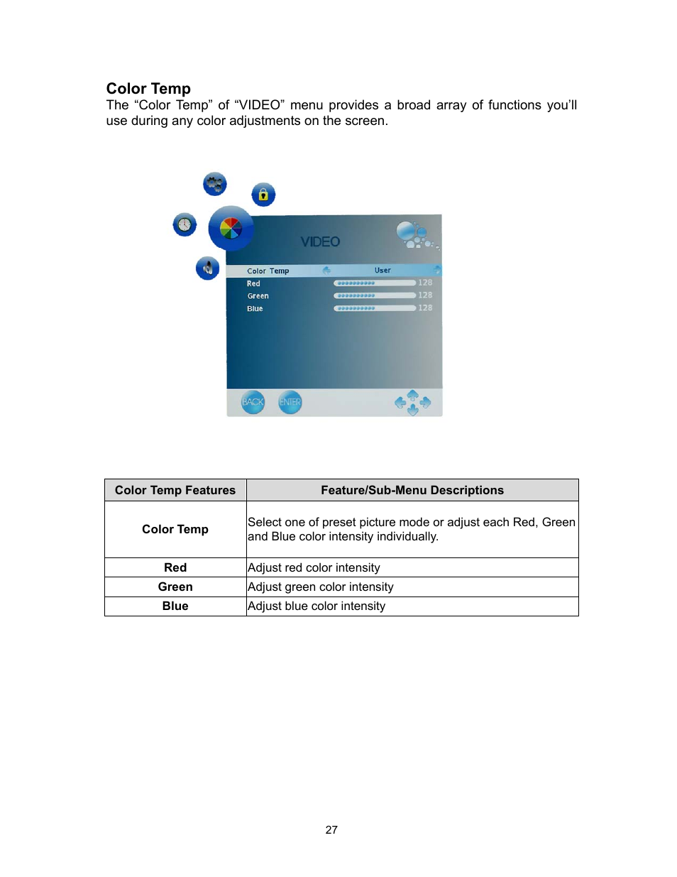 Color temp | Westinghouse SK-16H120S User Manual | Page 29 / 46