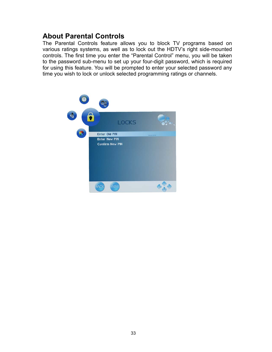 About parental controls | Westinghouse SK-16H120S User Manual | Page 35 / 46