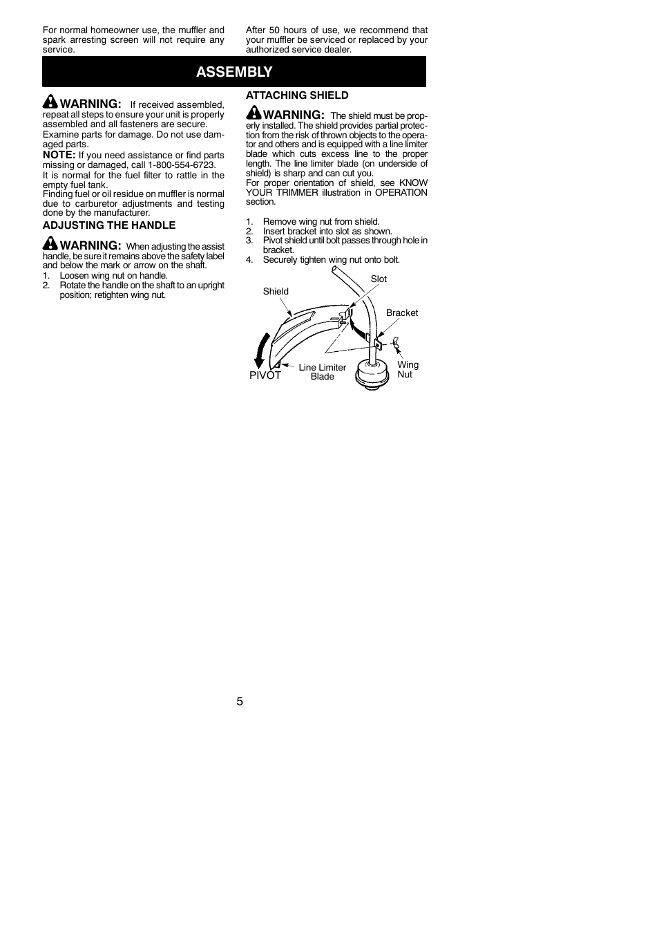 Assembly | Weed Eater 795711814 User Manual | Page 5 / 14