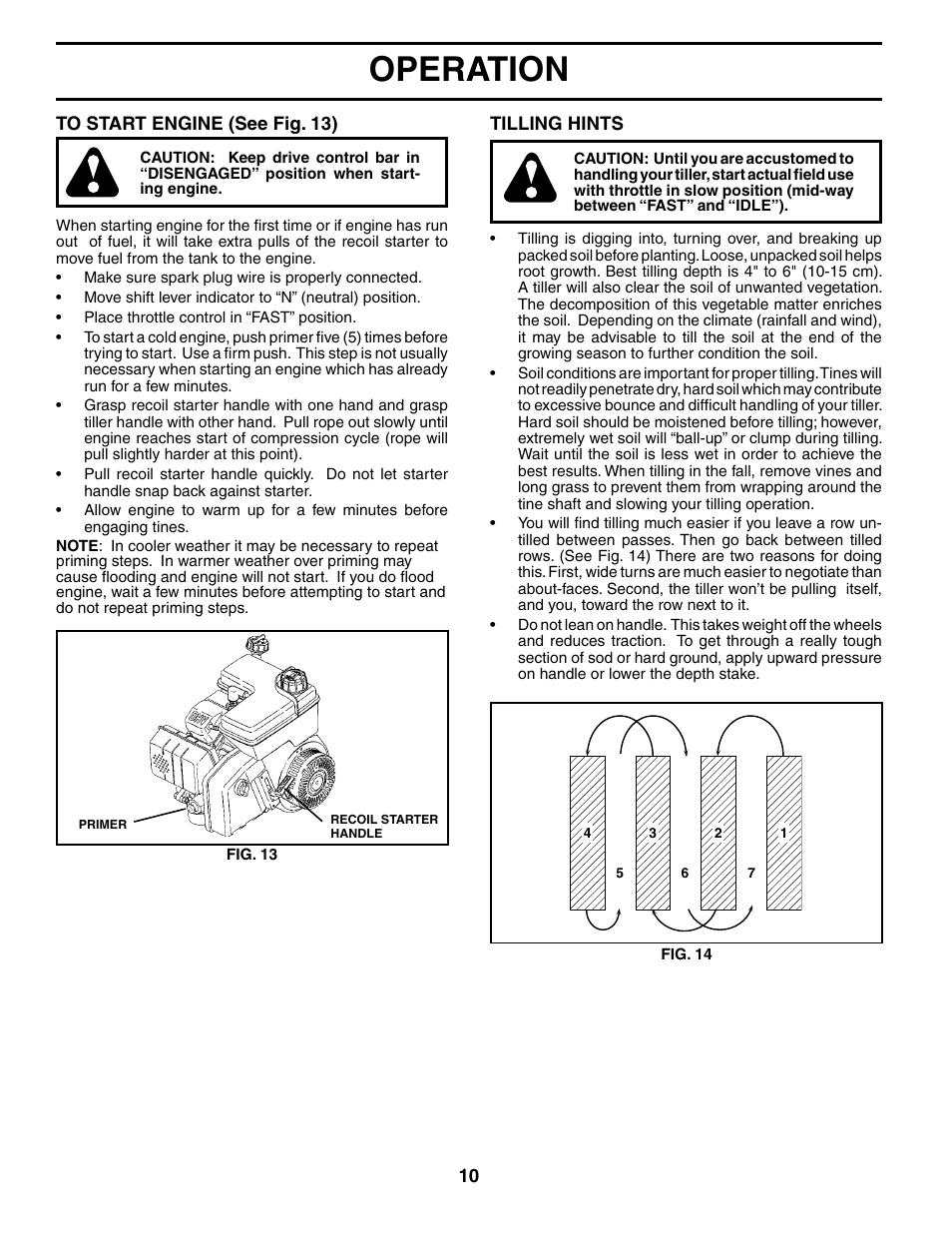 Operation | Weed Eater 186100 User Manual | Page 10 / 28