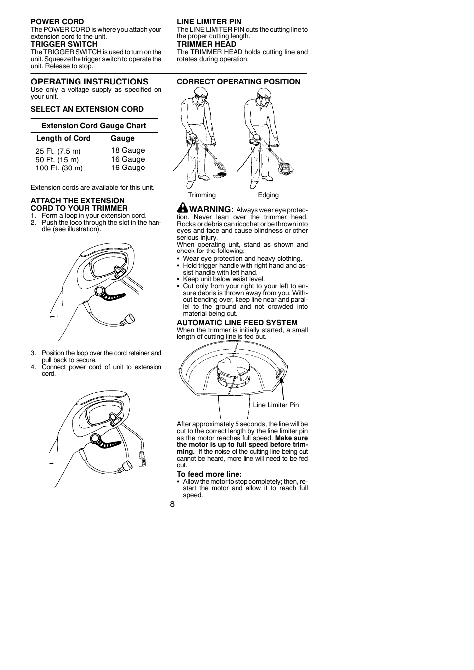 Weed Eater TWIST 'N EDGE 952711895 User Manual | Page 8 / 14