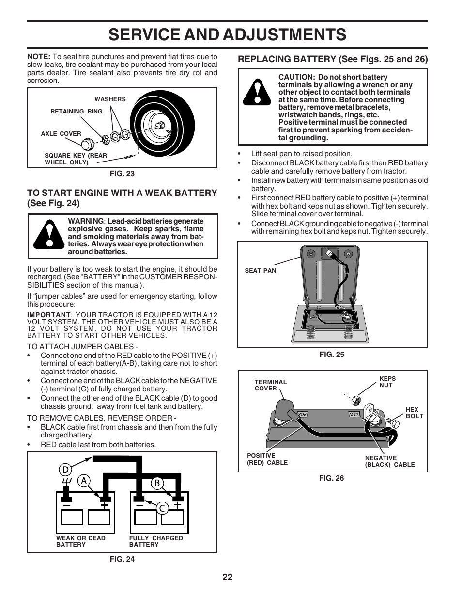 Service and adjustments | Weed Eater 182983 User Manual | Page 22 / 48
