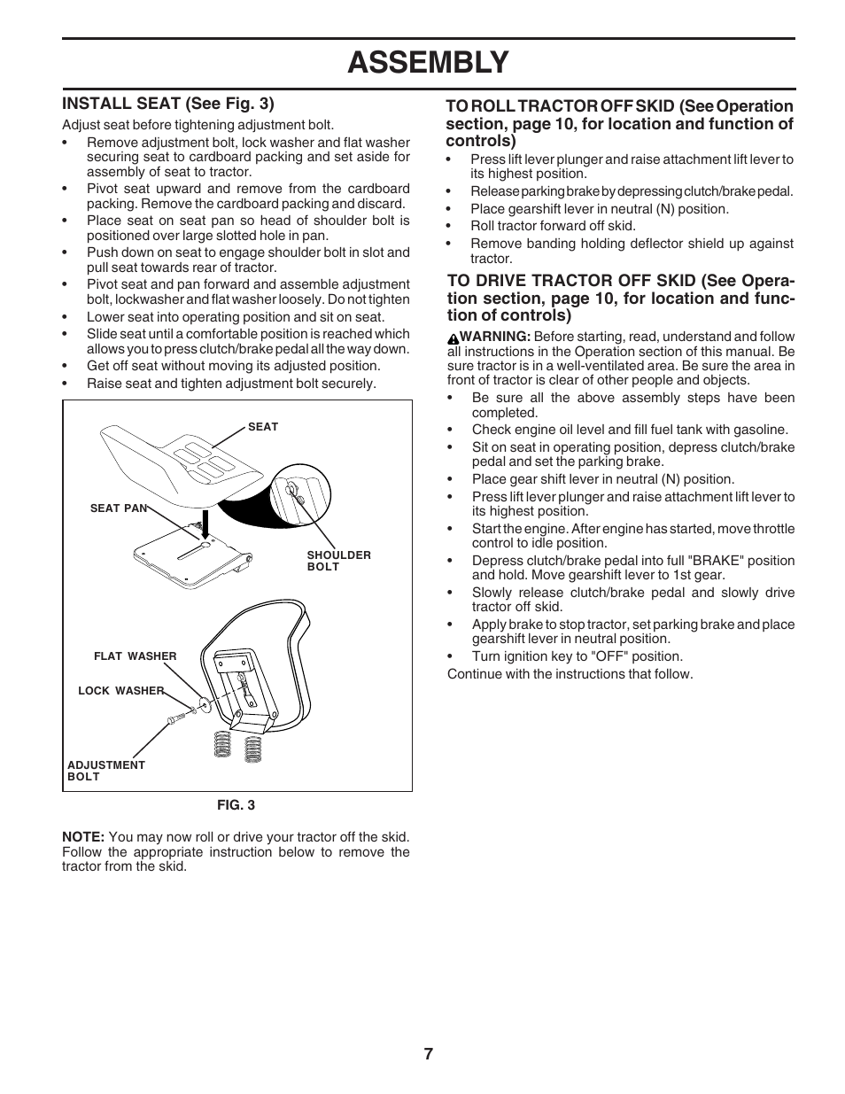 Assembly | Weed Eater 182983 User Manual | Page 7 / 48