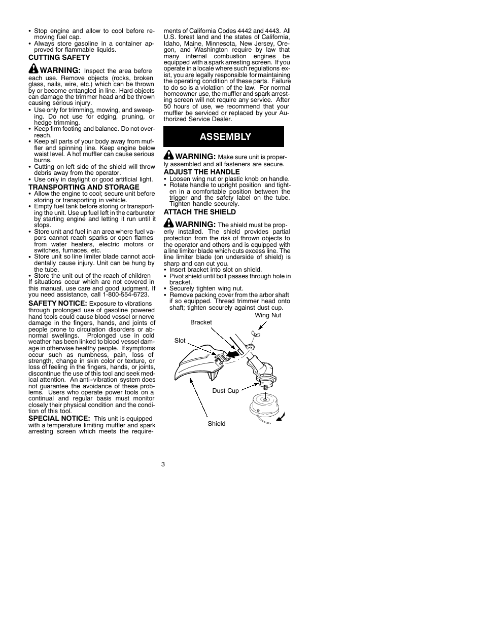 Assembly | Weed Eater 530088828 User Manual | Page 3 / 7