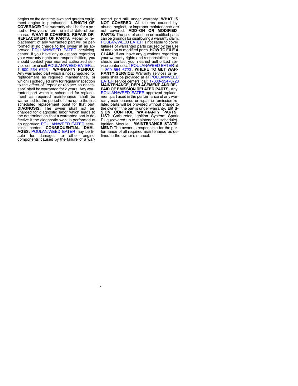 Weed Eater 530088828 User Manual | Page 7 / 7