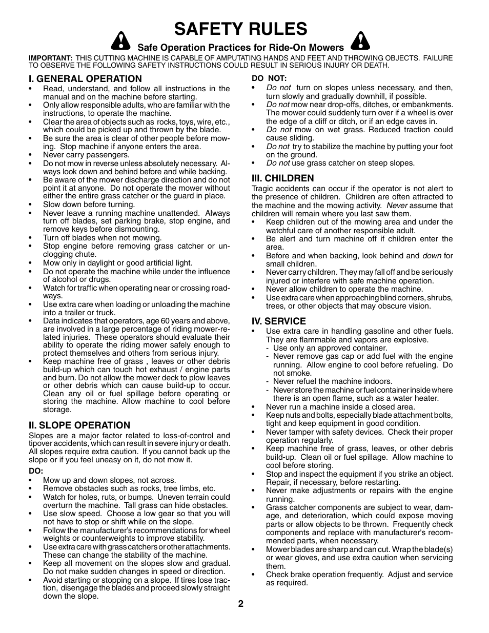 Safety rules | Weed Eater WET17H42STA User Manual | Page 2 / 44