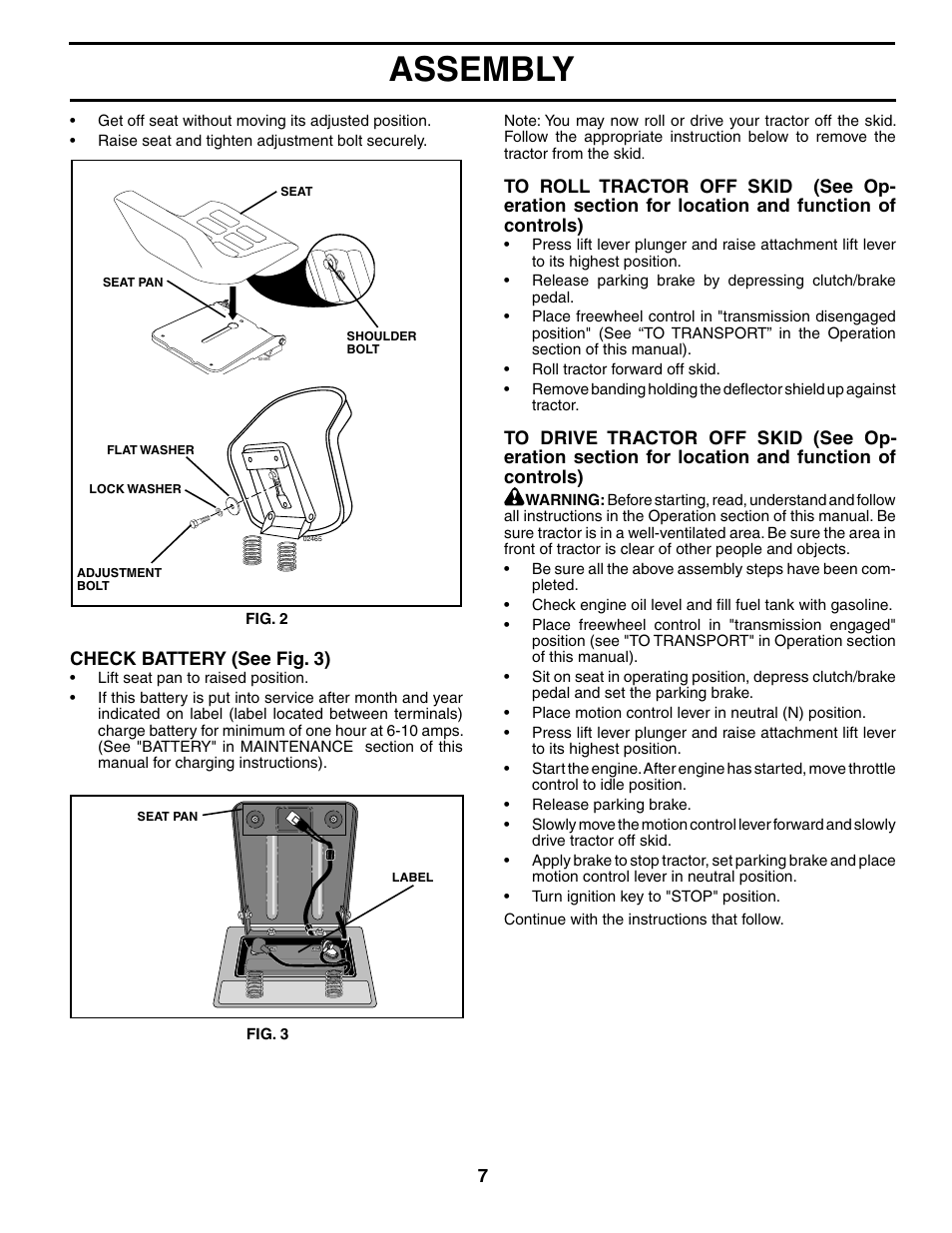 Assembly | Weed Eater WET17H42STA User Manual | Page 7 / 44