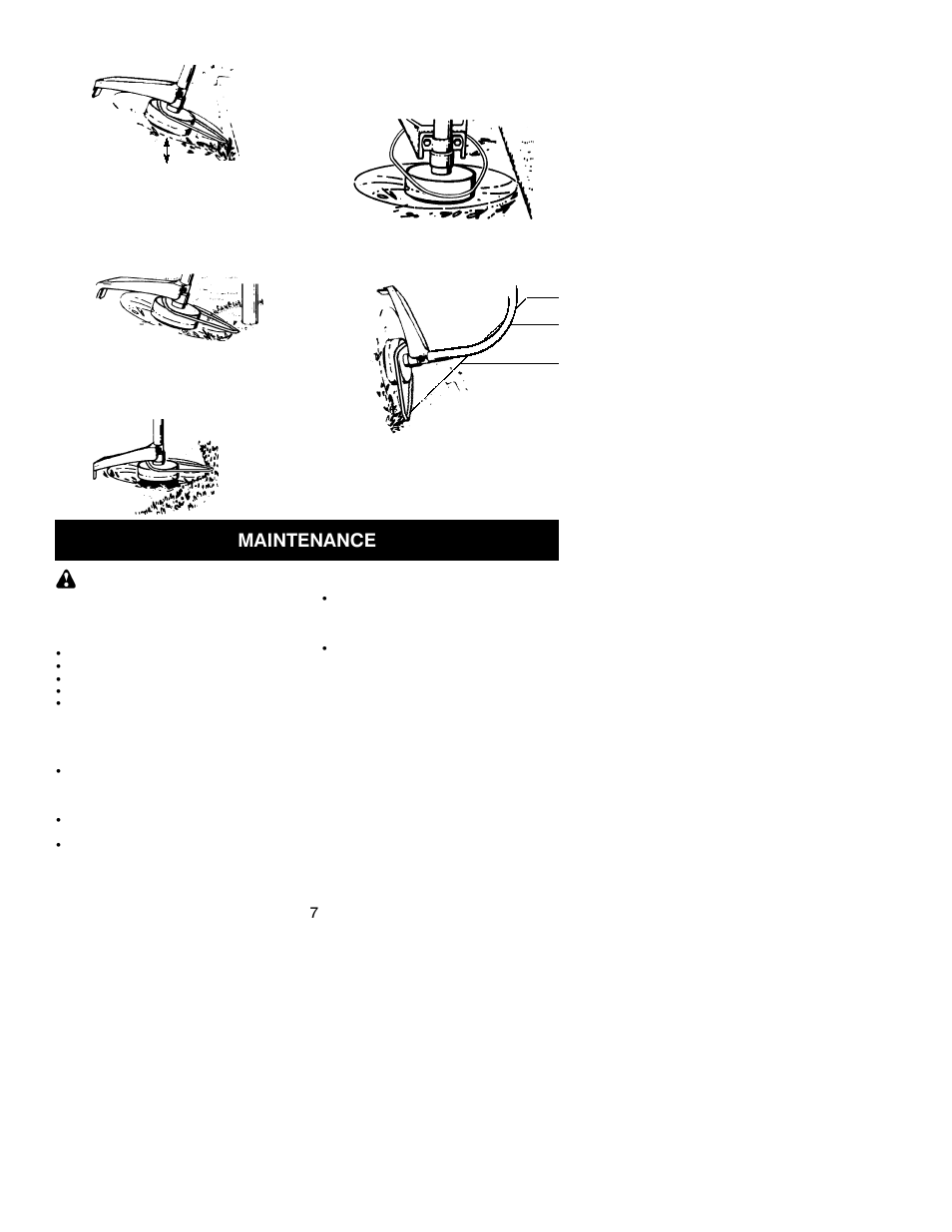 Maintenance | Weed Eater TWIST-N-EDGE TE 400 LE User Manual | Page 7 / 12