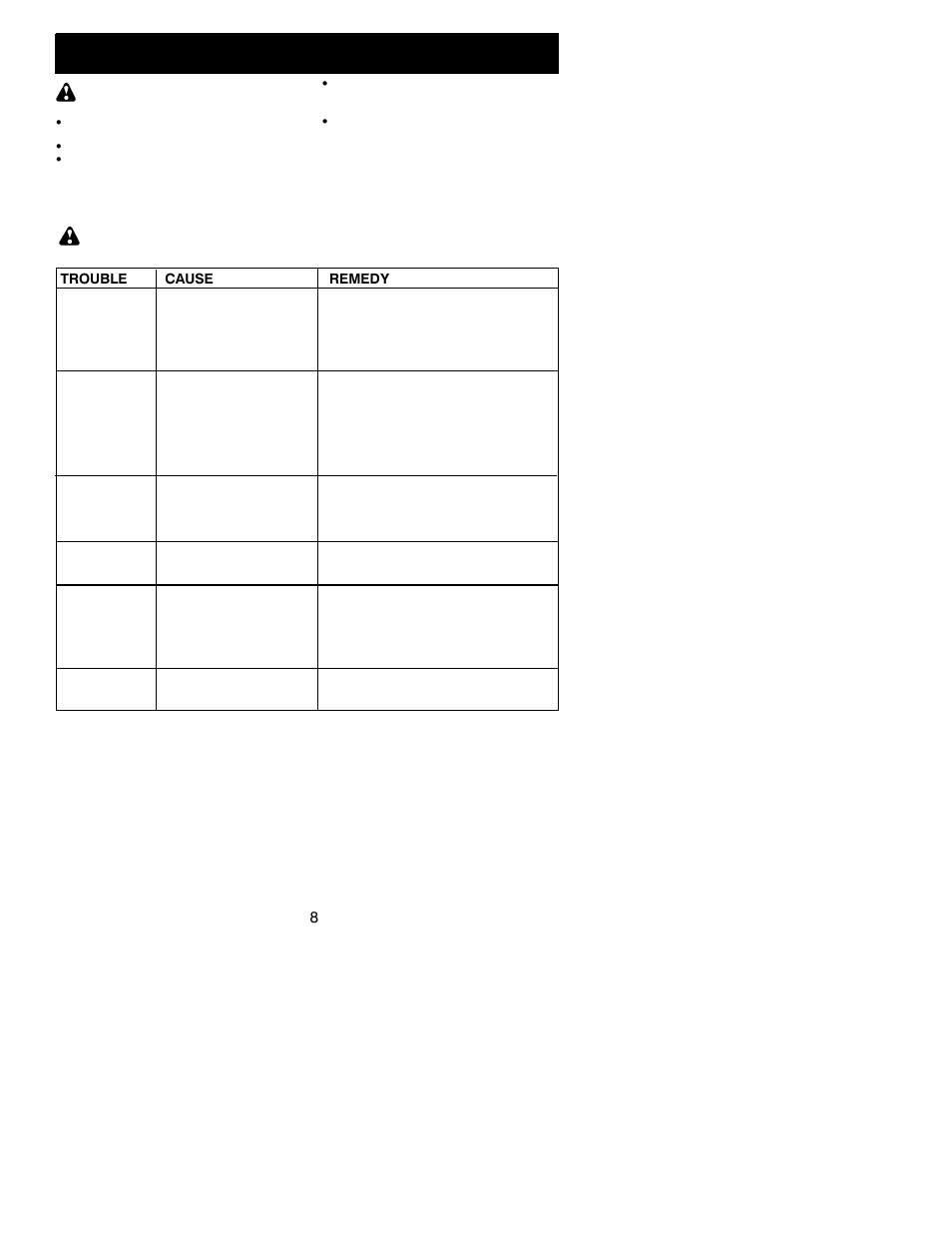Storage | Weed Eater 530086725 User Manual | Page 8 / 9