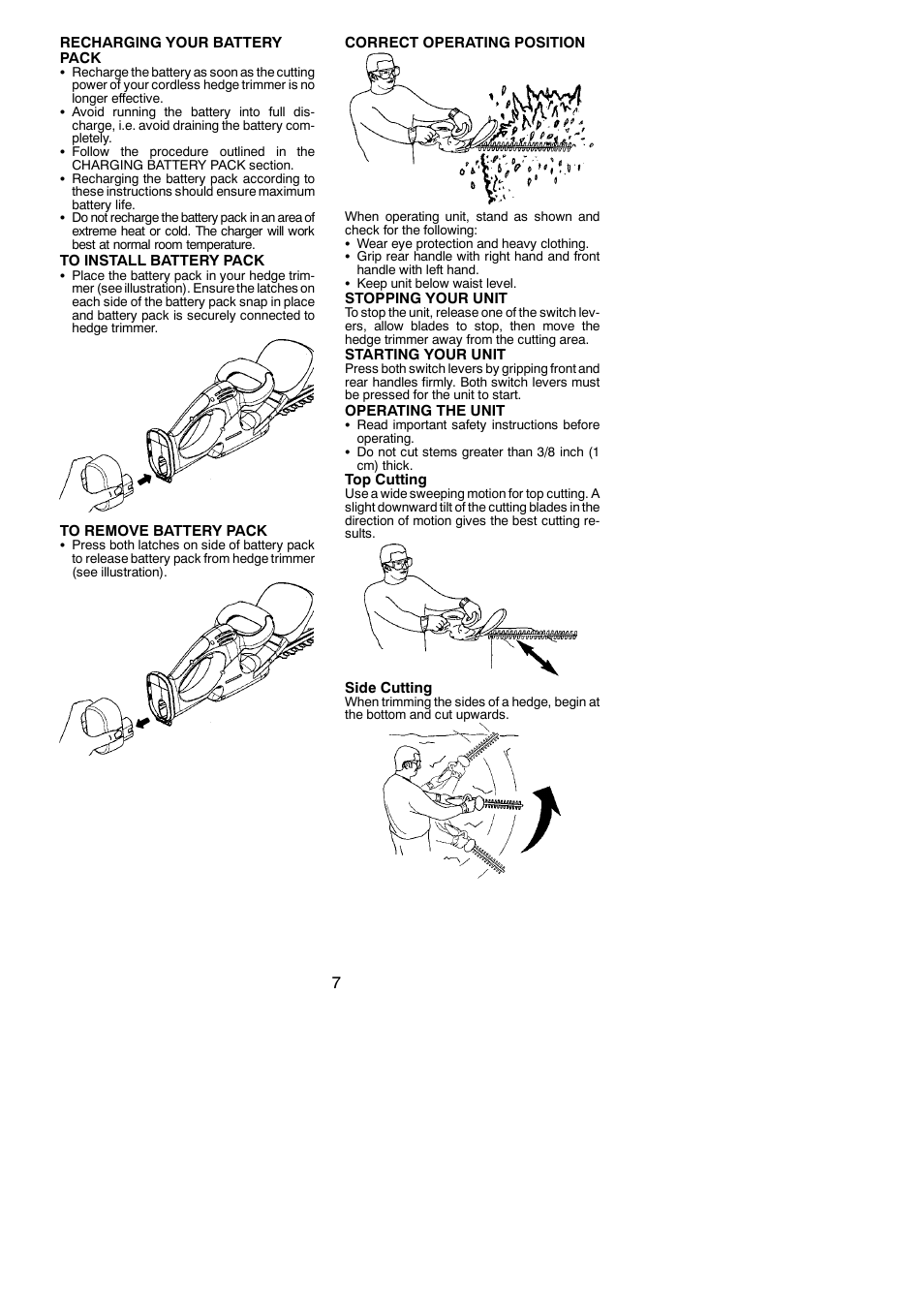 Weed Eater HTC2200 User Manual | Page 7 / 10