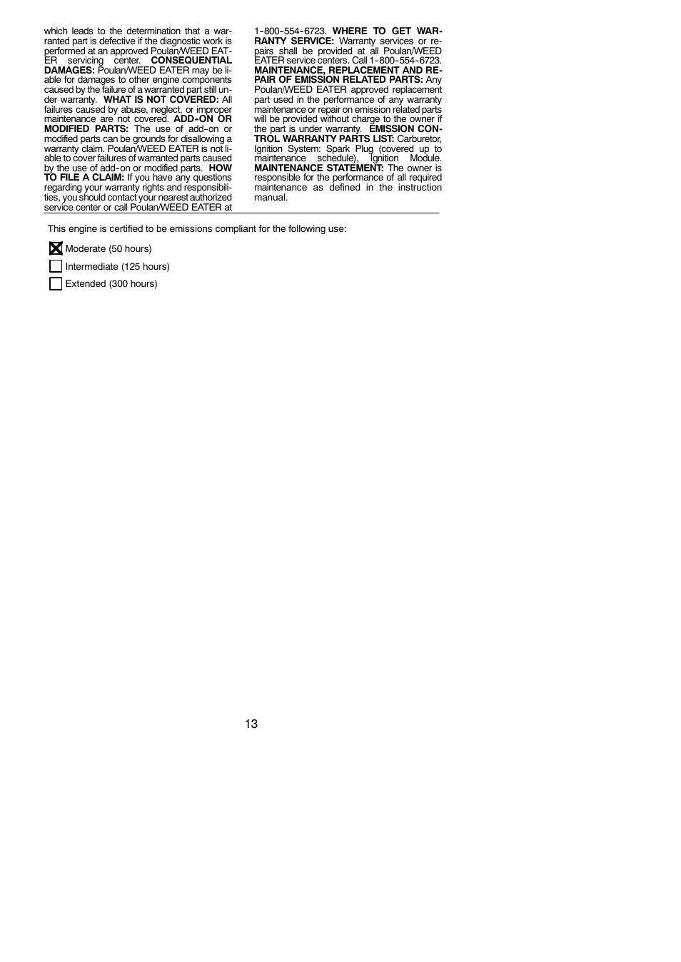 Weed Eater 545117552 User Manual | Page 13 / 13
