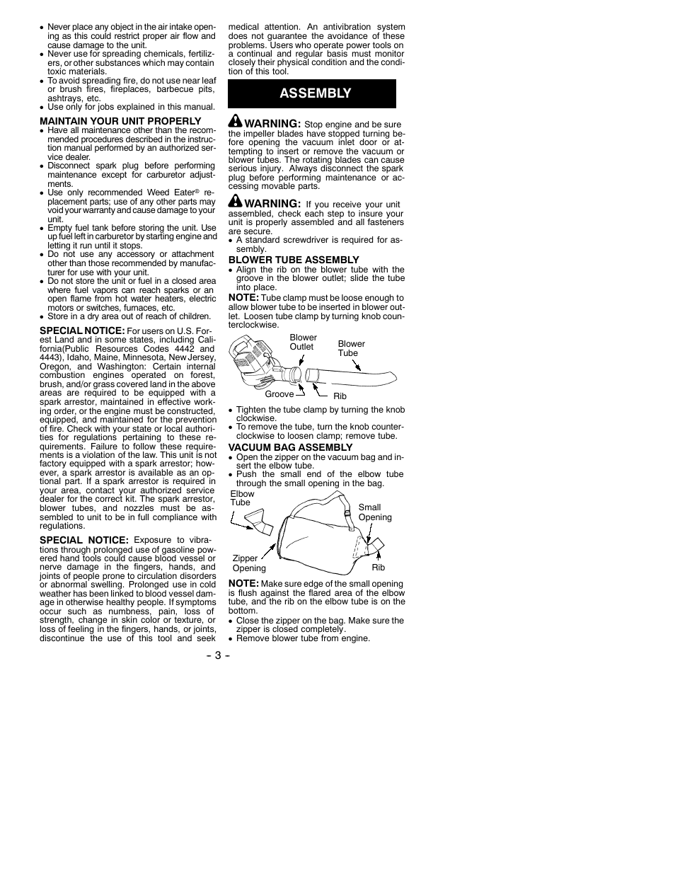 Assembly | Weed Eater 530087688 User Manual | Page 3 / 8