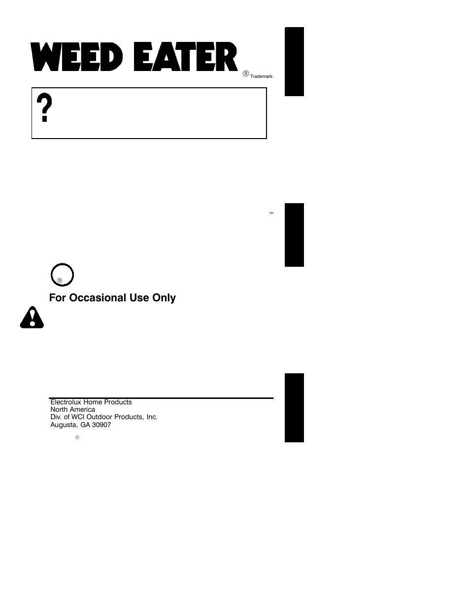 Weed Eater TWIST-N-EDGE 530088738 User Manual | 7 pages