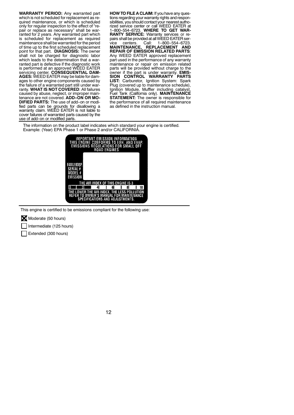 Weed Eater 545137271 User Manual | Page 12 / 12