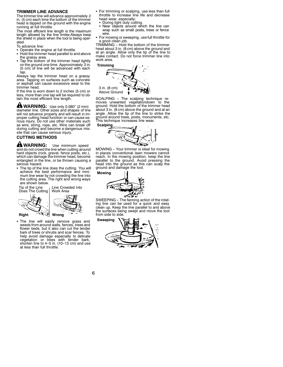 Weed Eater 530086924 User Manual | Page 6 / 11