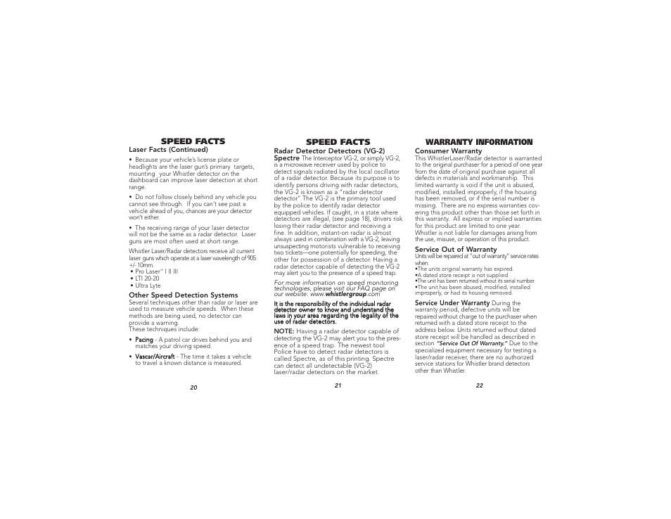 Whistler 1710 User Manual | Page 8 / 9