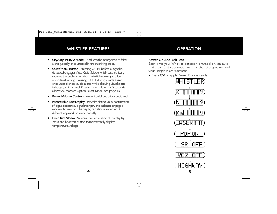 Whistler PRO-3450 User Manual | Page 4 / 16