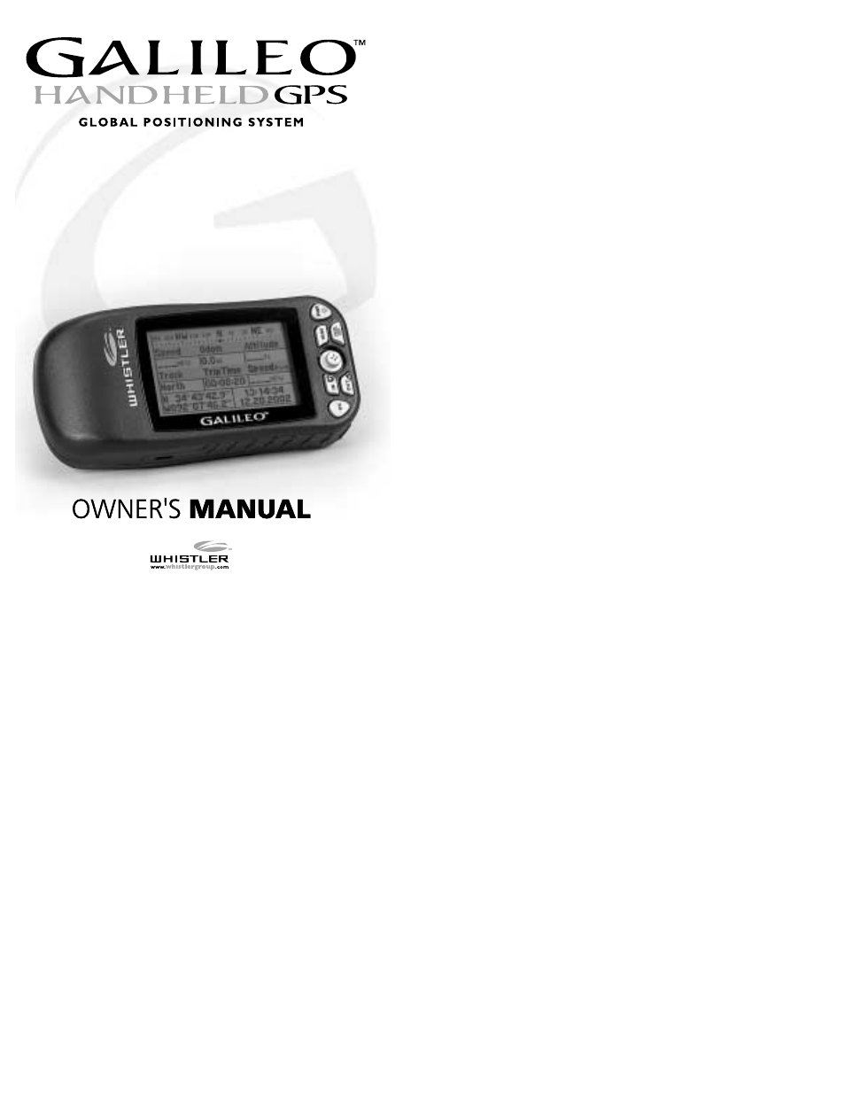 Whistler GPS User Manual | Page 2 / 42