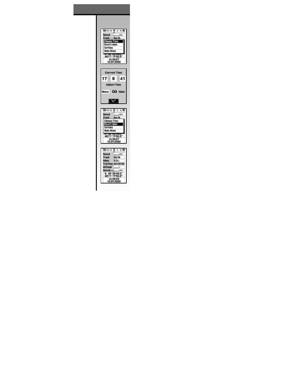 Galileo, Trip page / set time | Whistler GPS User Manual | Page 24 / 42