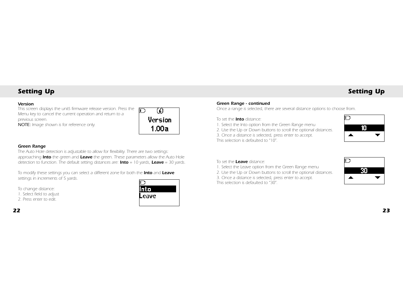 Setting up | Whistler GLF-125 User Manual | Page 13 / 22