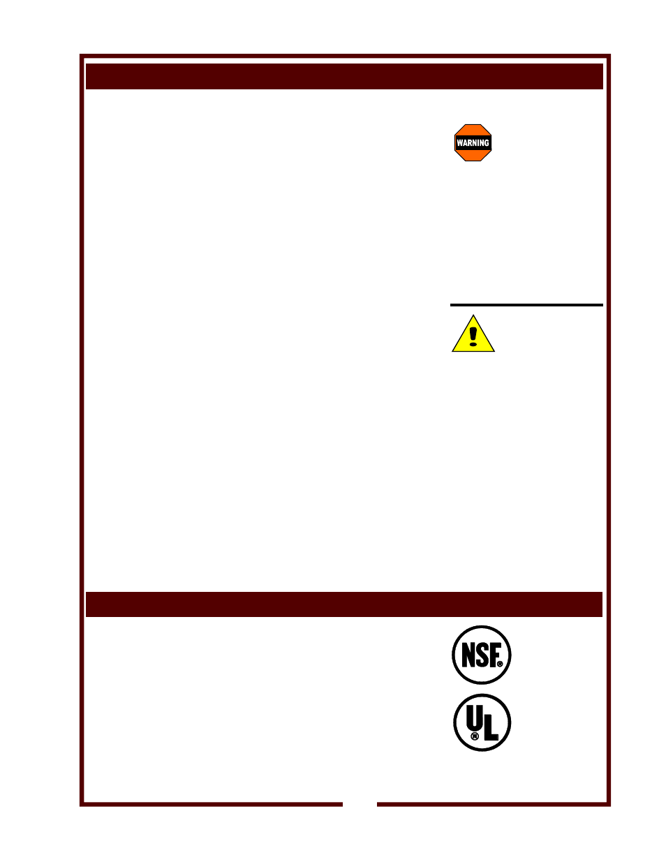 Warning, Caution, Electric shock hazard | Risk of damage | Wells Couter Top Electric Hotplates H-65 User Manual | Page 5 / 12
