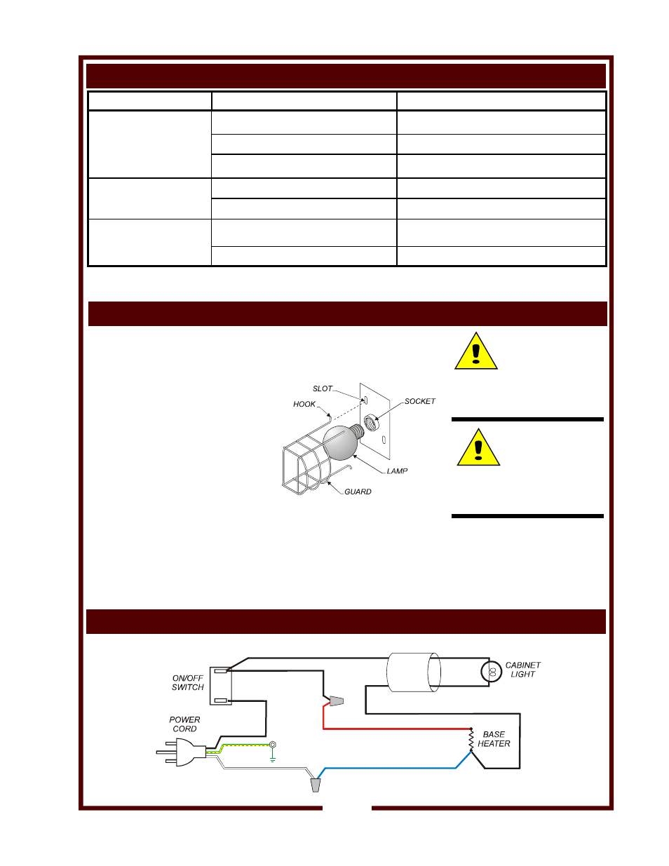 Maintenance instructions, Troubleshooting suggestions, Wiring diagram | Caution | Wells WNA-1 User Manual | Page 9 / 12