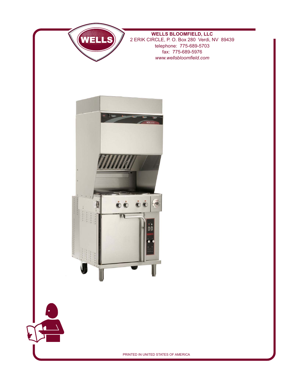 Wells CONVECTION OVEN and 4 HOTPLATE COOKTOP with UNIVERSAL HOOD WVOC-4HS User Manual | 34 pages