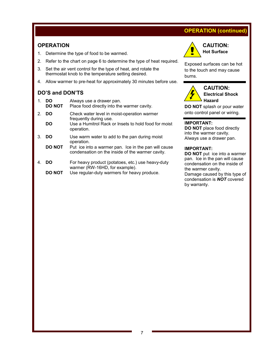 Wells RW-16 thru RW-36 User Manual | Page 9 / 14