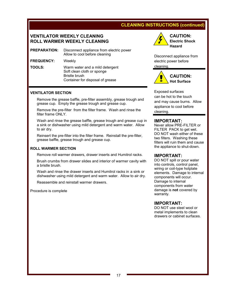 Wells WVG-136RW User Manual | Page 19 / 28