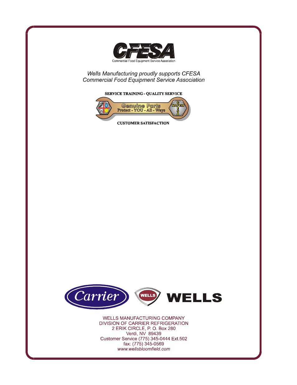 Wells WVG-136RW User Manual | Page 28 / 28