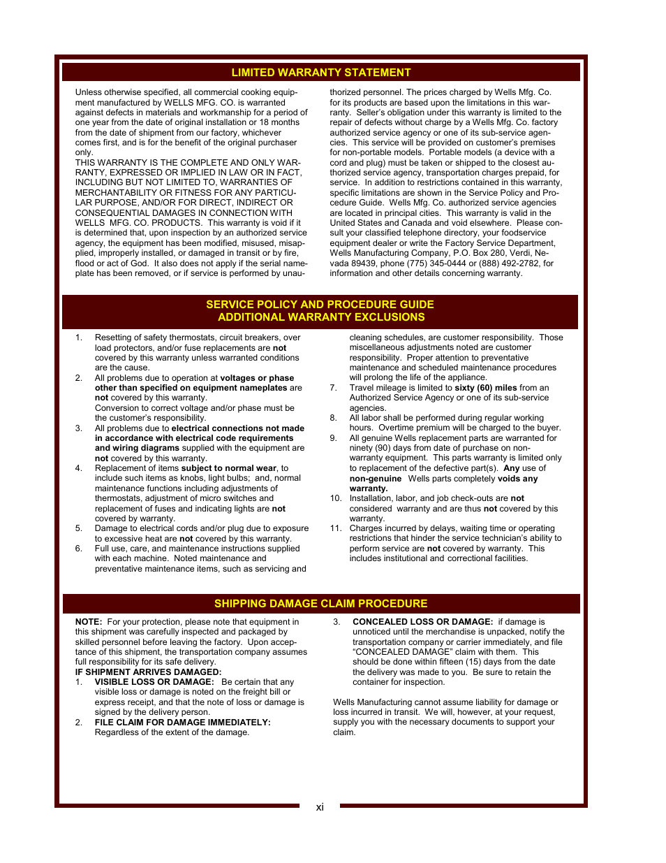 Wells WM-TR User Manual | Page 2 / 20