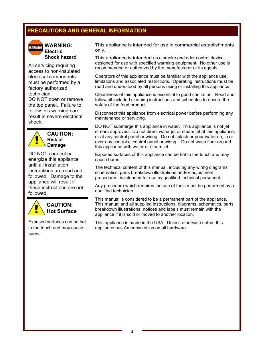 Wells VENTLESS HOOD WVSW User Manual | Page 6 / 14