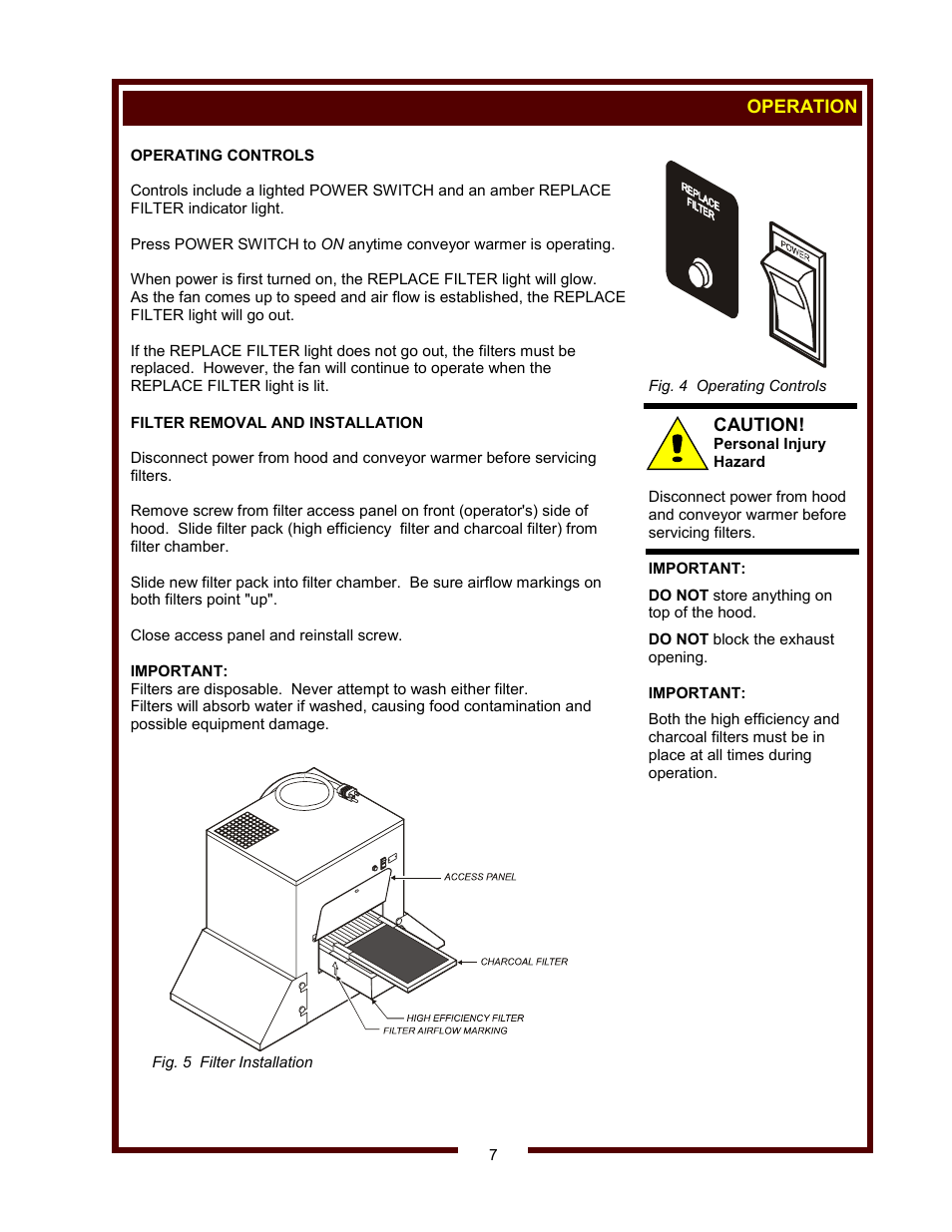 Wells VENTLESS HOOD WVSW User Manual | Page 9 / 14