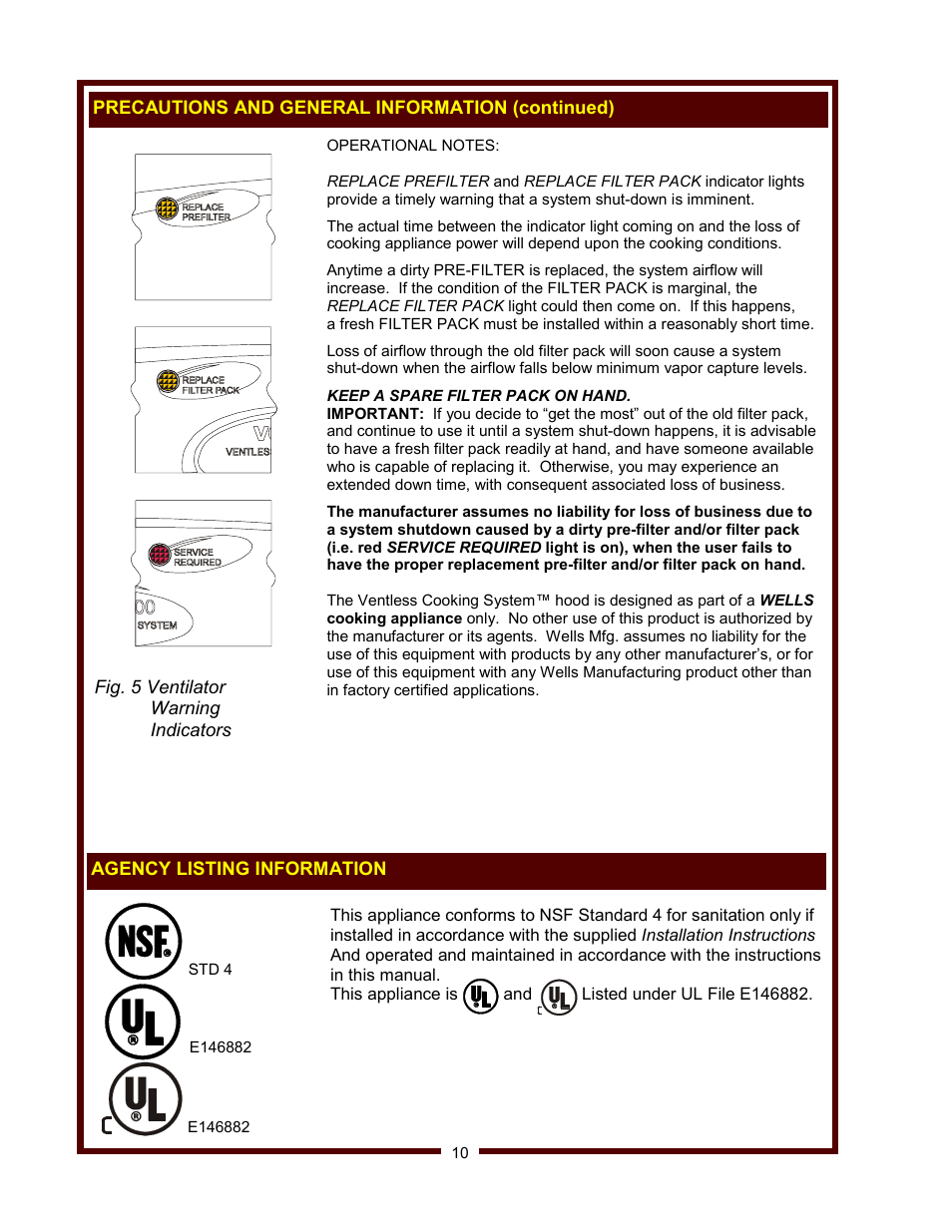 Wells WV-FGRW User Manual | Page 12 / 36