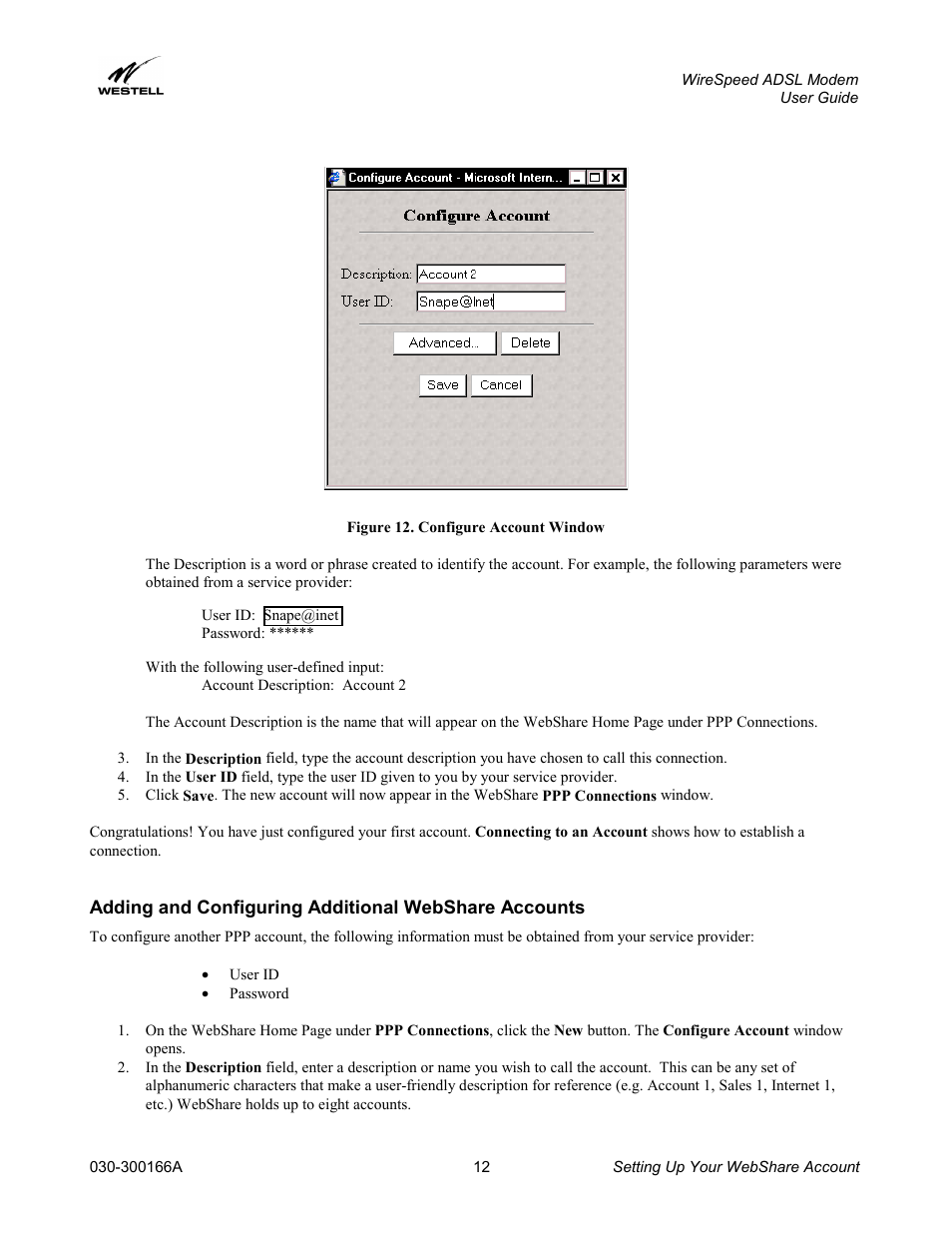 Westell Technologies WireSpeed ADSL Modem 030-300166A iii User Manual | Page 15 / 61