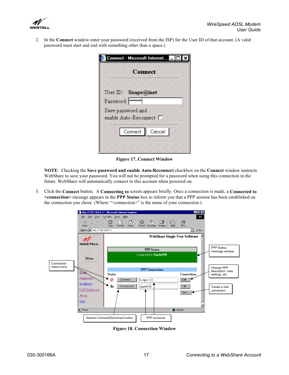 Westell Technologies WireSpeed ADSL Modem 030-300166A iii User Manual | Page 20 / 61