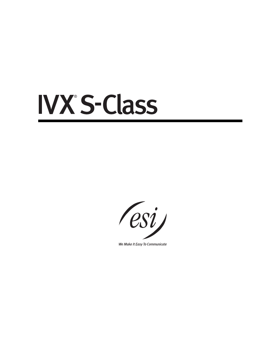 Westell Technologies IVX S-Class User Manual | 41 pages