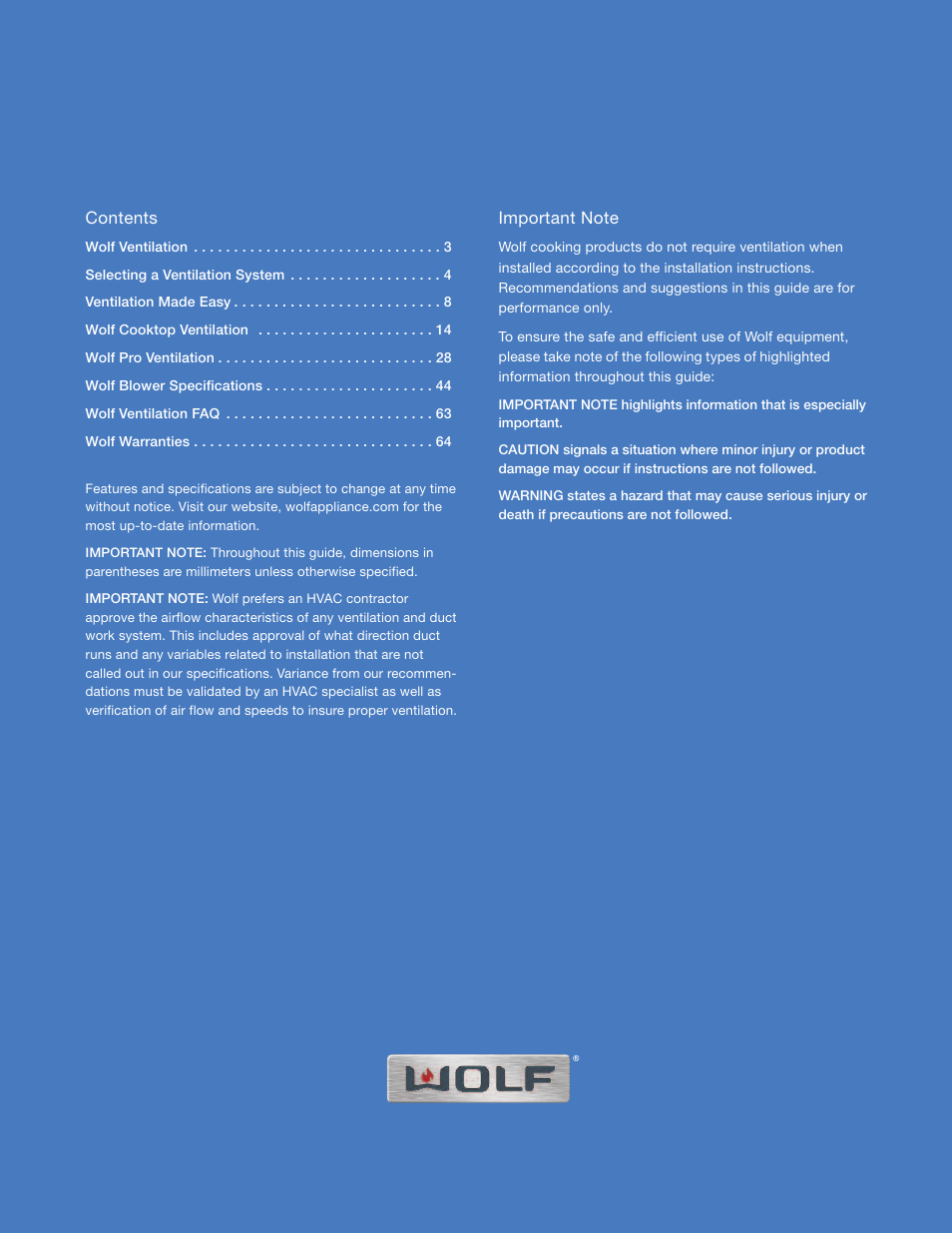 Wolf Appliance Company 1200 User Manual | Page 2 / 66